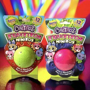 Mini Plush Cutetitos Fruititos Minitos / 1 Pink & 1 Green Mystery Berry Series